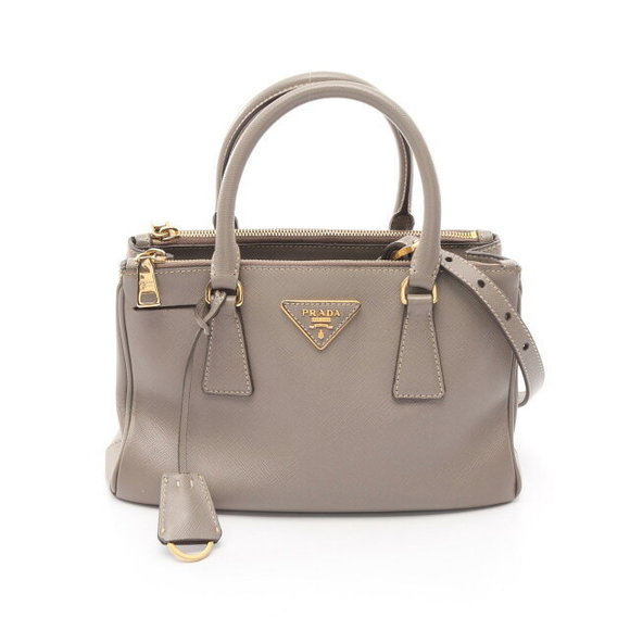 Prada SAFFIANO LUX Galleria Handbag Leather Beige - Picture 1 of 7